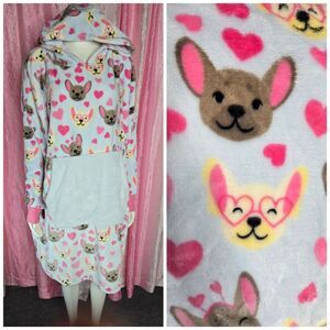 Dakota Fleece Dog Lover Oversized Hoodie  Pullover Unisex One Size